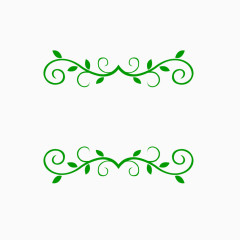 绿色花纹的简易设计