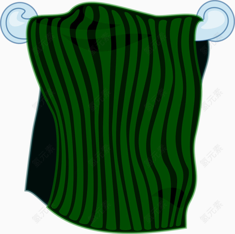 绿色的毛巾