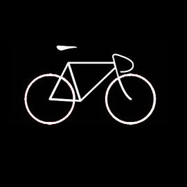 自行车黑白线条