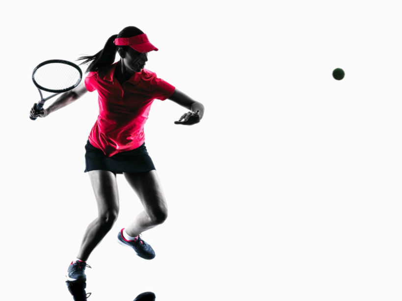 网球运动员逆光写真下载