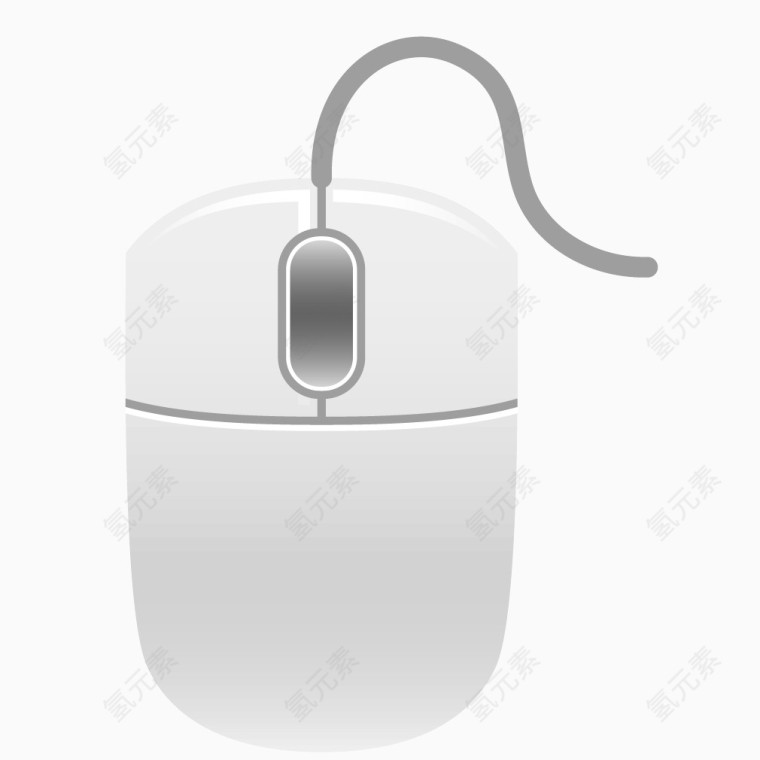 灰色质感电脑配件鼠标