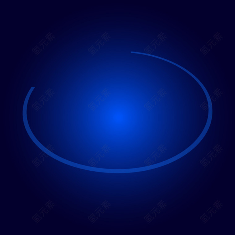 矢量环形光蓝色光圈