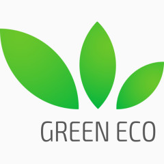 个性绿叶企业logo矢量图