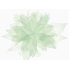 绿色装饰花朵矢量图