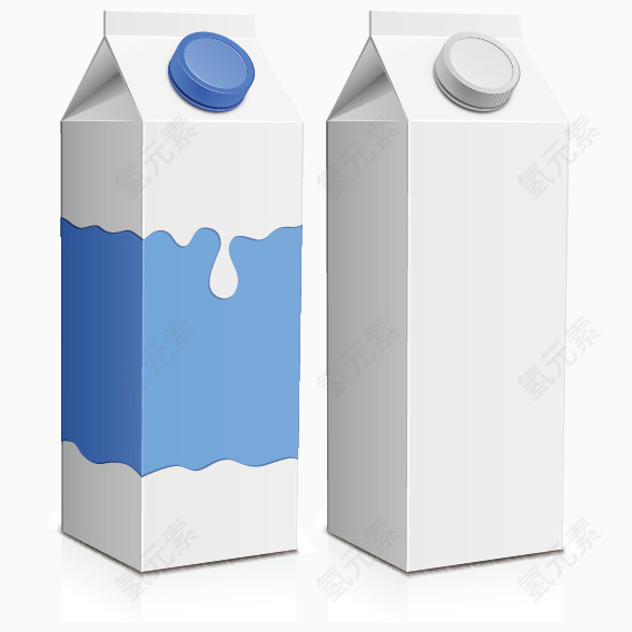 牛奶饮品包装矢量