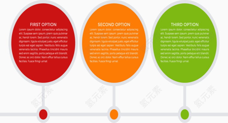 一排圆形信息图表矢量素材