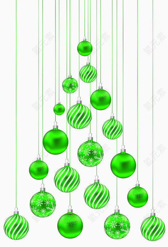 绿色圣诞球