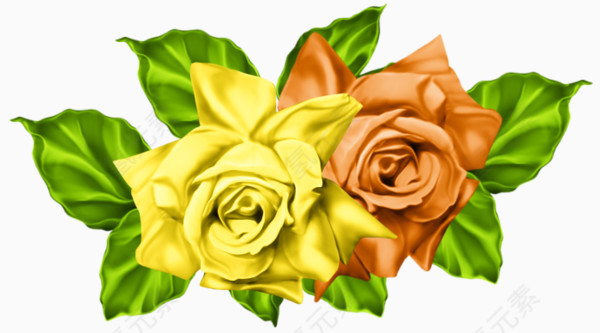 彩色花卉装饰图案