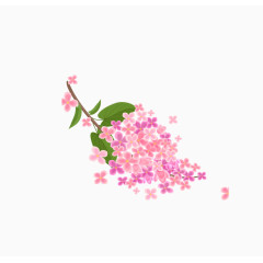 矢量粉色日本元素樱花集合