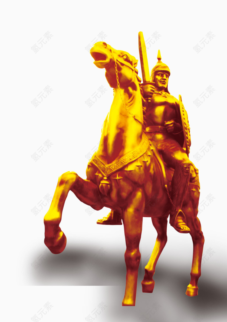 骑士与马雕像