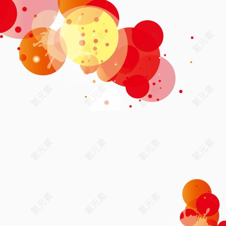 橙色气泡横幅矢量素材