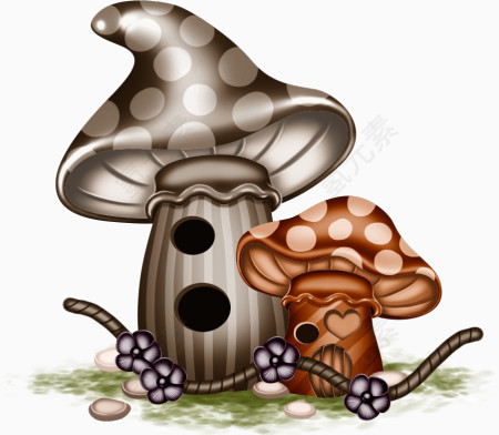 卡通蘑菇屋子