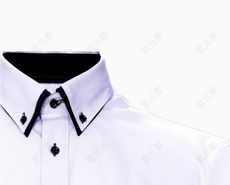 黑边立体时尚流行简约白衬衫