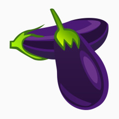 矢量图紫色圆茄子