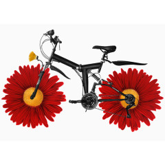 创意花朵轮胎自行车