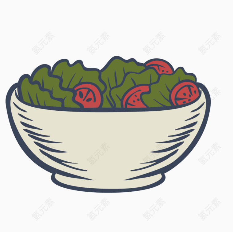 矢量一碗蔬菜