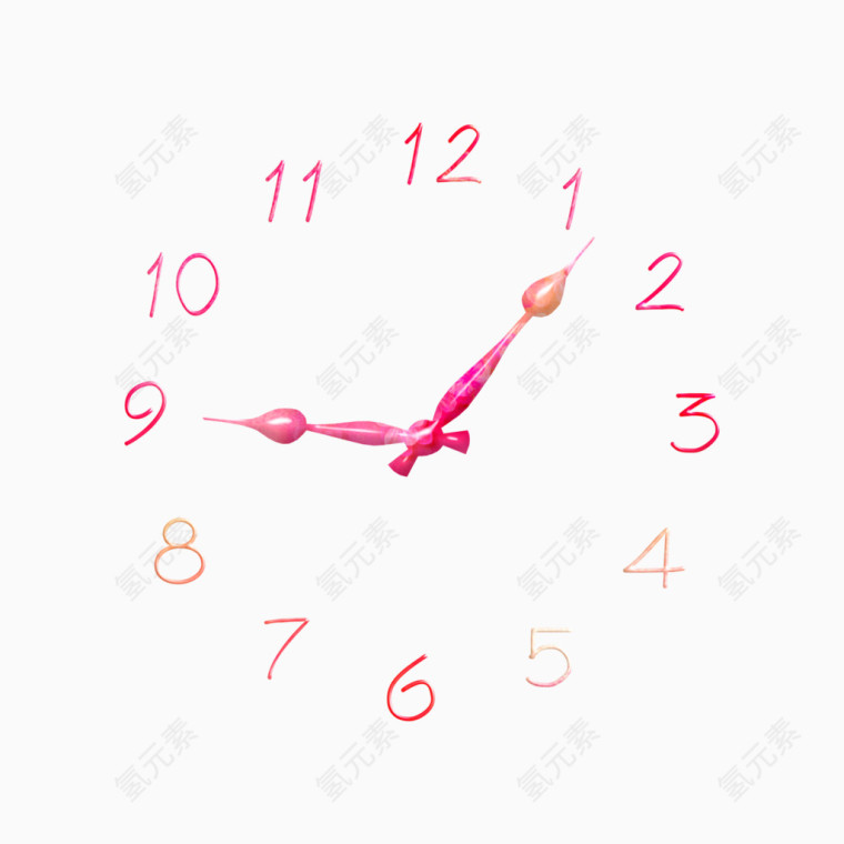 粉红时钟贴图