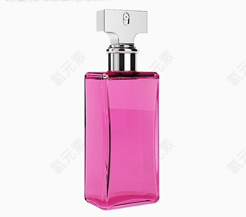 有质感的粉色香水瓶