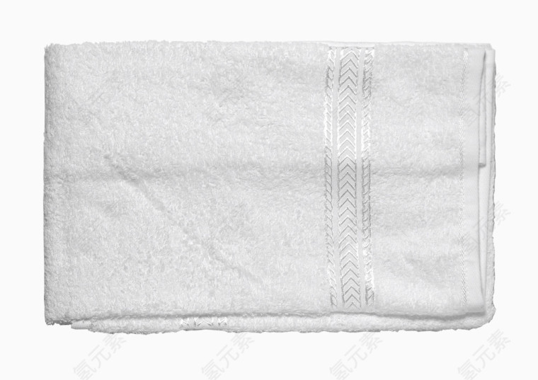 白色折叠的毛巾