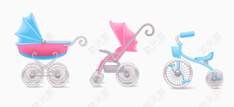 婴儿车、婴儿用品装饰