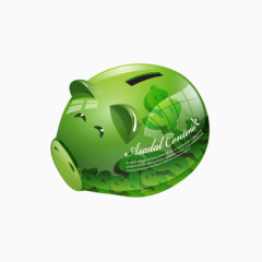 绿色质感存钱罐