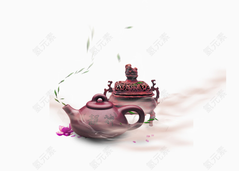 古风茶壶紫砂壶免抠图片