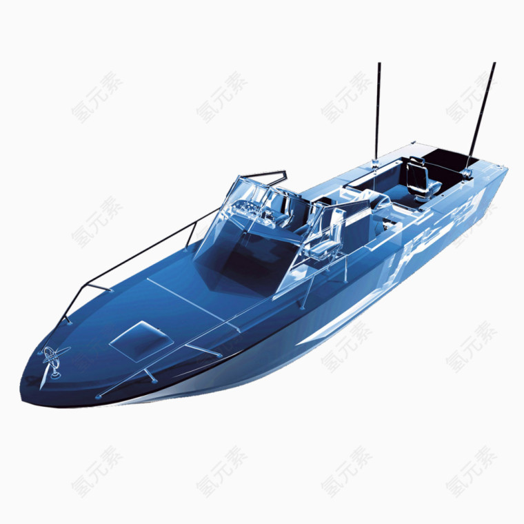 蓝色船艇款式