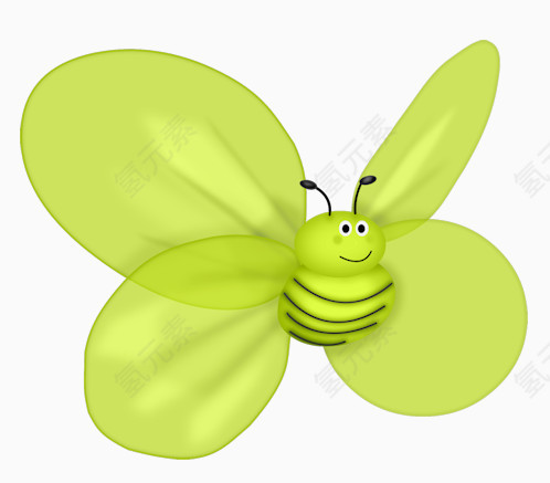 绿色昆虫蝴蝶幼虫