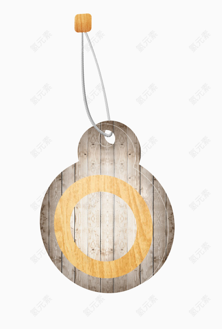 圆形装饰木吊牌