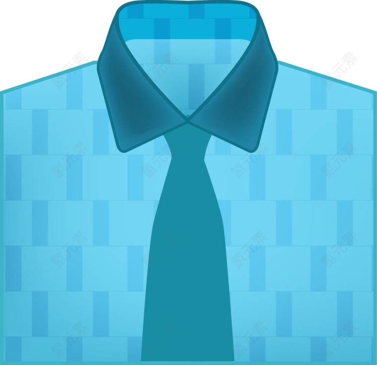 蓝色领带衬衫