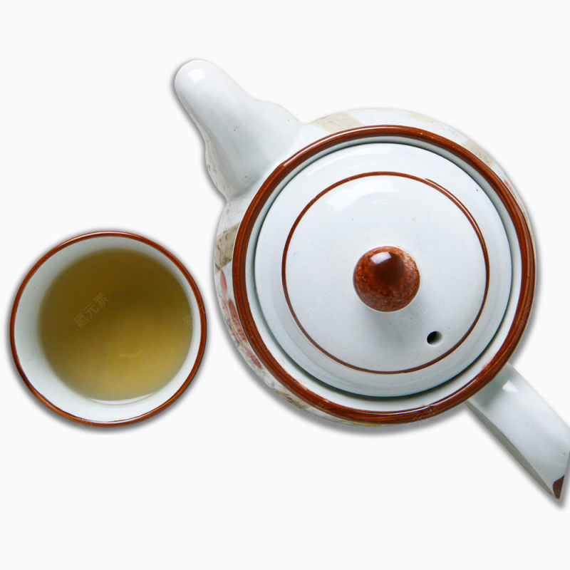 韩式茶壶茶杯免抠素材下载
