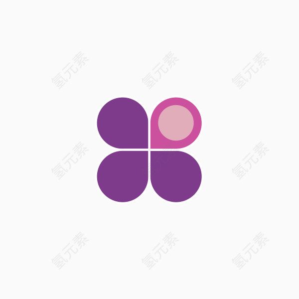 四叶草抽象logo