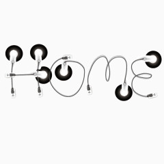 home 家 创意文字 海报banner字体 线条