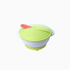 宝宝餐具吸盘碗双耳碗-绿色