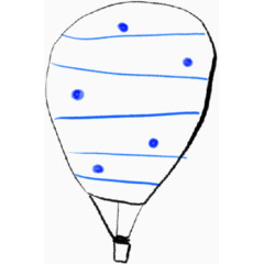 手绘风格热气球