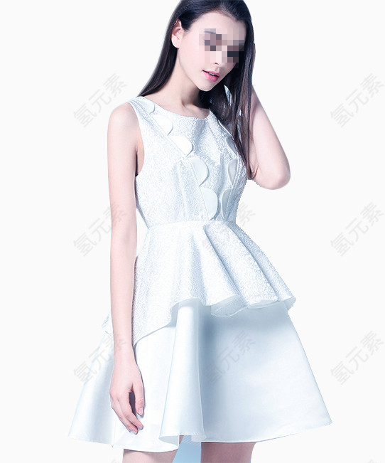 穿白裙子的美女