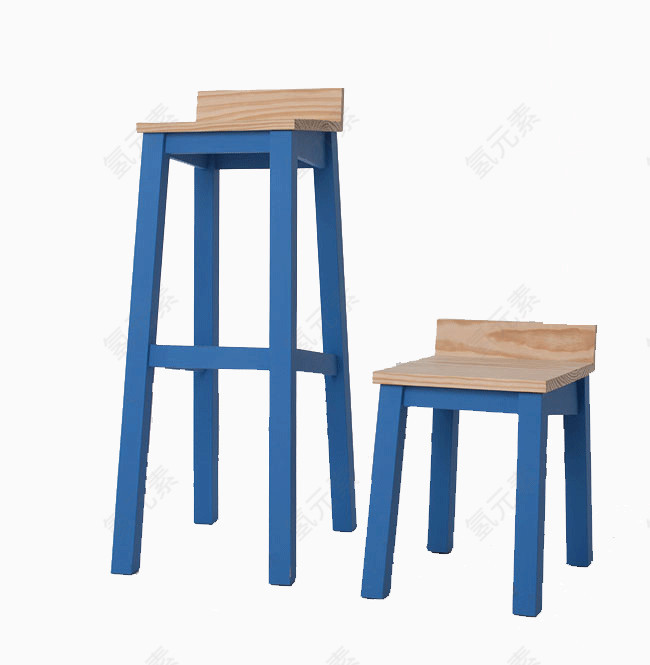 创意简约蓝色座椅设计