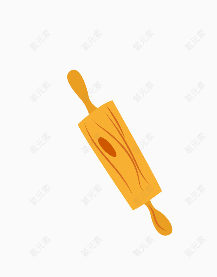 矢量黄色木质厨房工具