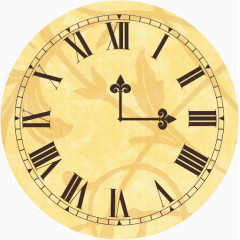 黄色中世纪钟表
