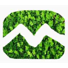 M路线异形的绿色植物墙