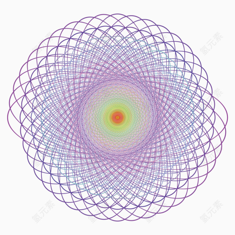 矢量交叉线圈装饰图
