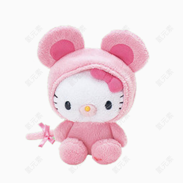 粉色的小猫布娃娃