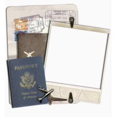 飞机护照边框