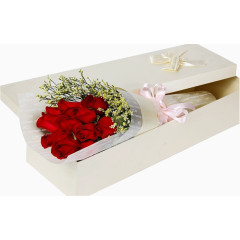 玫瑰花白色包装盒