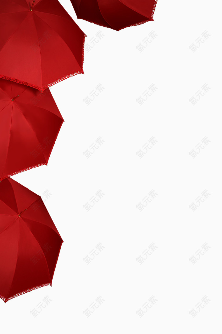 红色伞图