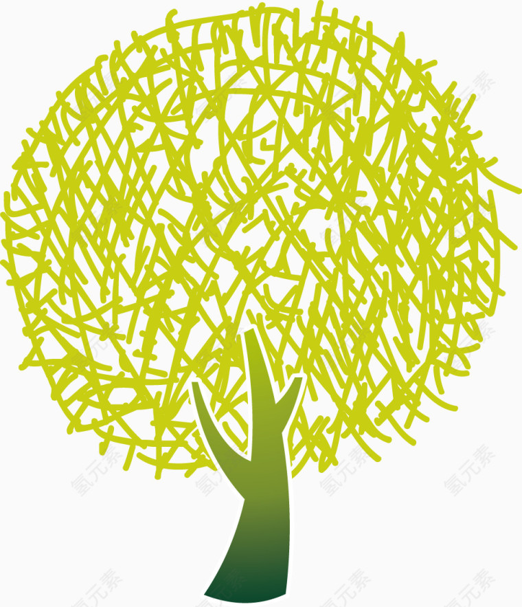 矢量绿色植物设计小树创意图标