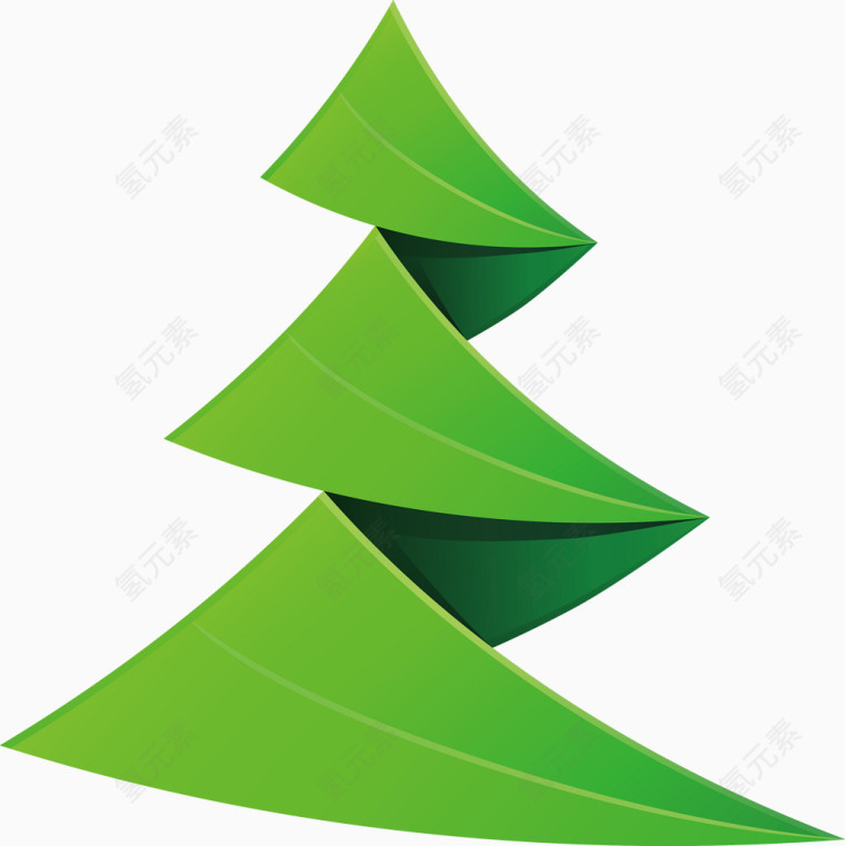 绿色折叠大树设计
