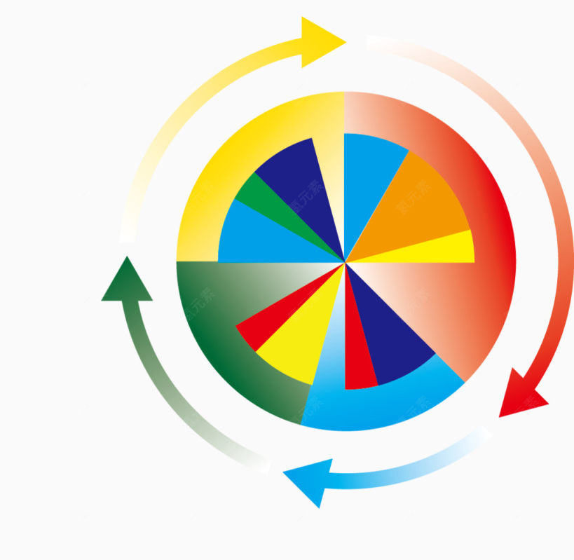 彩色旋转饼图下载