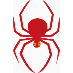 矢量创意设计万圣节红色蜘蛛图标