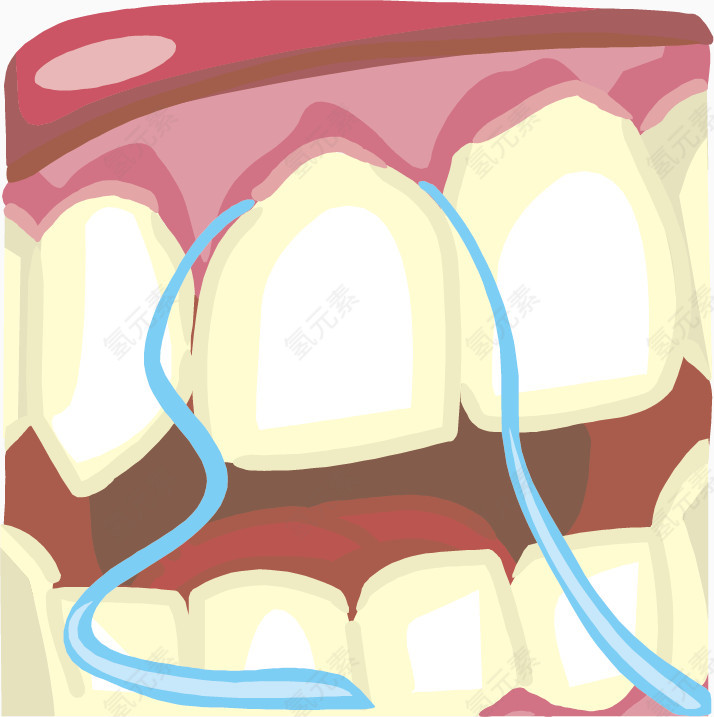 矢量牙齿健康插图